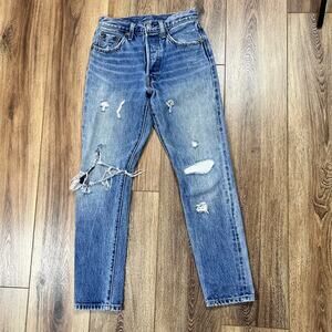 Levi's 501s Skinny white oak cone denim Jeans Selvedge